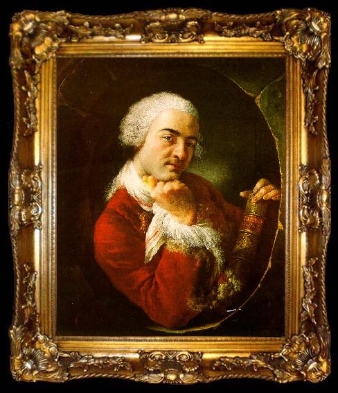 framed  Blanchet, Louis-Gabriel Portrait of a Gentleman, ta009-2